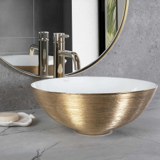 Pultos mosdókagyló REA STELLA Gold Brush / White szaniter