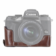 PULUZ Canon EOS M5 PU Bőr Védőtok (Barna) objektív tok