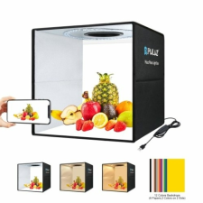 PULUZ Fotódoboz, Tárgysátor - 40x40cm összecsukható LED Fotobox háttérkarton