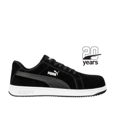 Puma 640010 PUMA Védőcipő - Iconic Suede Black Low S1PL ESD FO HRO SR munkavédelmi cipő