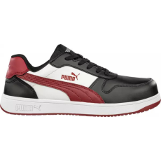 Puma 640200 PUMA Védőcipő (41) - Frontcourt BLK/WHT/RED LOW S3L ESD FO HRO SR