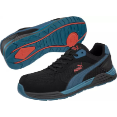 Puma 644660 PUMA Védőcipő (42) - Frontside BLK/BLU Low S1P ESD HRO SRC
