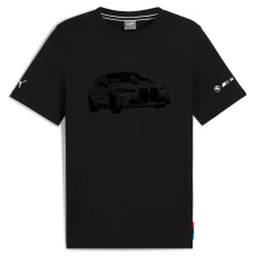 Puma BMW M Motorsport ESS Graphic M4CSL férfi póló, fekete-fehér, S25