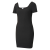 Puma Classics szögletes nyakú bordázott ruha 53161501 női Fekete M