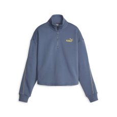 Puma Ess+ kapucnis pulóver minimál arany félcipzáras álnyak fl 68002056 női kék m
