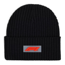 Puma F1 official licensed logo uniszex téli kötött sapka, fekete-piros, S24 férfi sapka