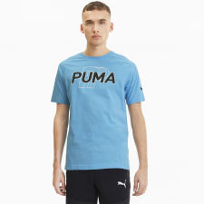 Puma férfi sport póló magas pamuttartalommal - világoskék - S férfi póló