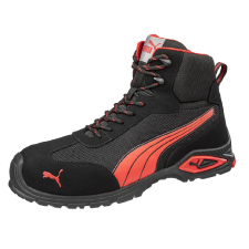 Puma Madrid S1PL FO SR munkavédelmi bakancs (fekete/piros, 43) munkavédelmi cipő