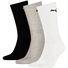 Puma Sport zokni - 3pár/csomag - fehér-szürke-fekete (fehér/szürke/fekete, 36-38)