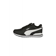 Puma , ST Runner v3 bőr és műbőr sneaker, Fehér, Koptatott fekete, 37 EU