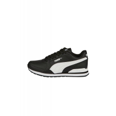 Puma , ST Runner v3 bőr és műbőr sneaker, Fehér, Koptatott fekete, 38.5 EU