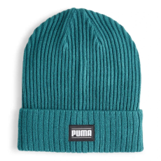 Puma uniszex Ribbed Classic Cuff téli kötött sapka, cold green-fehér, S24
