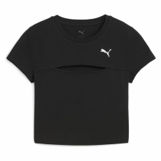 Puma Wardrobe Ess Cut-out Baby Tee 63116401 Női Póló Fekete XS