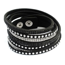  PUNKY  valódi bőr divat karkötő és nyaklánc egyben - fekete karkötő