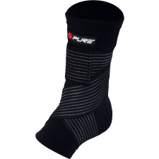  Pure 2 Improve kötött bokarögzítő – M-es méret | Fekete | Tépőzáras rugalmas szalag gyógyászati segédeszköz