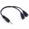 PureLink LP-AA120 audio kábel 0,1 M 3.5mm 2 x 3.5mm Fekete