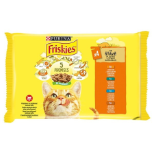 Purina állateledel alutasakos purina friskies macskáknak csirke-kacsa-lazac-pulyka 4x85 g macskaeledel