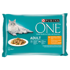  PURINA ONE Adult Mini Filé szószban, Csirkével és Zöldbabbal 4x85g macskaeledel