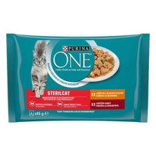  Purina ONE STERILCAT Csirkével és Zöldbabbal nedves macskaeledel 4x85g macskaeledel