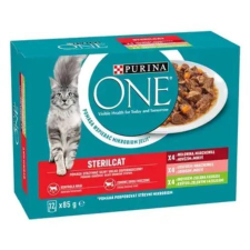 Purina One Sterilcat Marhával lazaccal pulykával nedves macskaeledel 12x85g macskaeledel