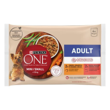Purina Purina ONE MINI Adult Csirkével és marhával nedves kutyaeledel 4x85g kutyaeledel