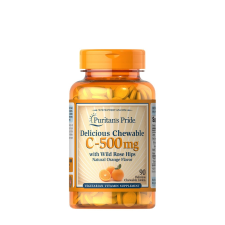 Puritan s Pride C-vitamin 500 mg rágótabletta Csipkebogyóval (90 Rágótabletta) vitamin és táplálékkiegészítő