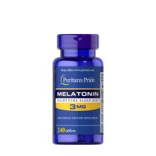 Puritan s Pride Melatonin 3 mg - Alvás Támogató Vitamin (240 Tabletta) vitamin és táplálékkiegészítő