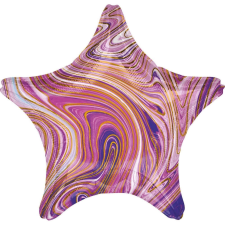 Purple Star, Lila Csillag Fólia lufi 48 cm party kellék