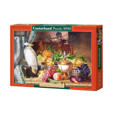 Puzzle 3000 darabos Csendélet papagájjal, Josef Schuster puzzle, kirakós