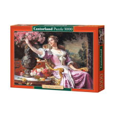 Puzzle 3000 darabos nő lila ruhában W. Czachórski képén társasjáték