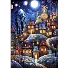 Puzzle Falucska teliholdkor 1000 darab puzzle, kirakós