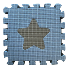  Puzzle habszivacs játszószőnyeg Geometriai formák, Blue 90x90 cm játszószőnyeg