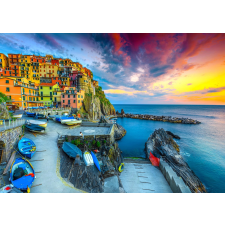 Puzzle Manarola kikötő naplementében 1000 darab puzzle, kirakós