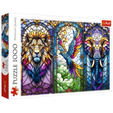Puzzle,Trefl Rejtvény – 1000 – Ólomüveg: Állatok Trefl 10957 puzzle, kirakós