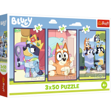 Puzzle,Trefl Rejtvény - 3x50 - Bluey Family Trefl 34890 puzzle, kirakós