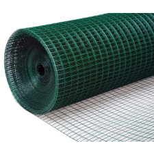 PVC-vel bevont ponthegesztett drótháló. (12,7x12,7x0,8 0,5x25m) kerti dekoráció