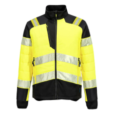  PW3 Hi-Vis Hybrid Baffle kabát PW_T170YBRXL Sárga/Fekete - XL méret láthatósági ruházat