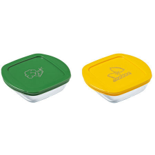 Pyrex 913S571/7646 Ételtároló doboz szett, négyzet alakú, 2 db papírárú, csomagoló és tárolóeszköz