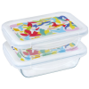 Pyrex 913S677/7643 Ételtároló doboz szett, téglalap alakú, 0,8 l, 2 db