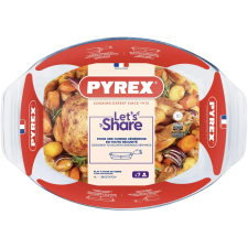 Pyrex sütőedény 4 l ovális, üveg edény