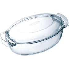 Pyrex Tepsi sütőforma, tűzálló (pirex) üveg fedővel, Pyrex, 39x22,5 cm sütés és főzés