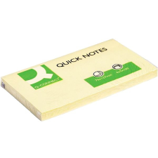 Q-CONNECT 76 x 127 mm, 100 lap, sárga jegyzettömb