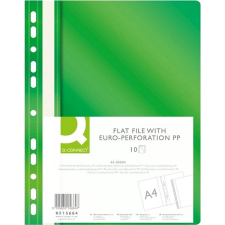 Q-CONNECT A4 euro-perforálással PP, zöld - 10 db-os csomag mappa