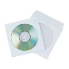 Q-CONNECT CD/DVD tároló tok CONNECT öntapadó ráhajtható lezáró füllel átlátszó ablakkal írható és újraírható média