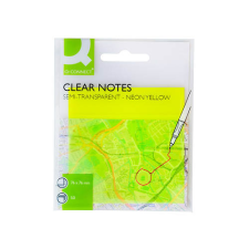 Q-CONNECT Öntapadós jegyzettömb 76x76mm 50lap Q-CONNECT KF10369 áttetsző neon sárga jegyzettömb