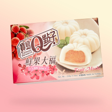  Q Fruit Mochi Lychee licsi ízű 210g csokoládé és édesség