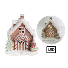 Q P.LED HÁZ MÉZESKALÁCS 12*14 dekorációs kellék