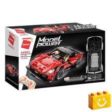 QMAN 54001 - Tech piros sportautó - 100% technic-kompatibilis építőjáték barkácsolás, építés
