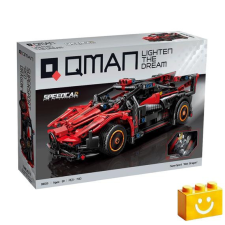 QMAN 91003 - Vörös Sárkány sportautó - 100% technic-kompatibilis építőjáték barkácsolás, építés