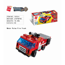 QMAN építőkészlet Blazing Mars 1416-4 vízágyós tűzoltóautó 85 db (LEGO kompatibilis) barkácsolás, építés